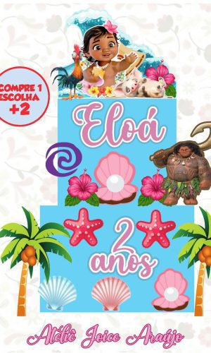 015 - Arquivo de Corte Topo de Bolo Moana Baby 1