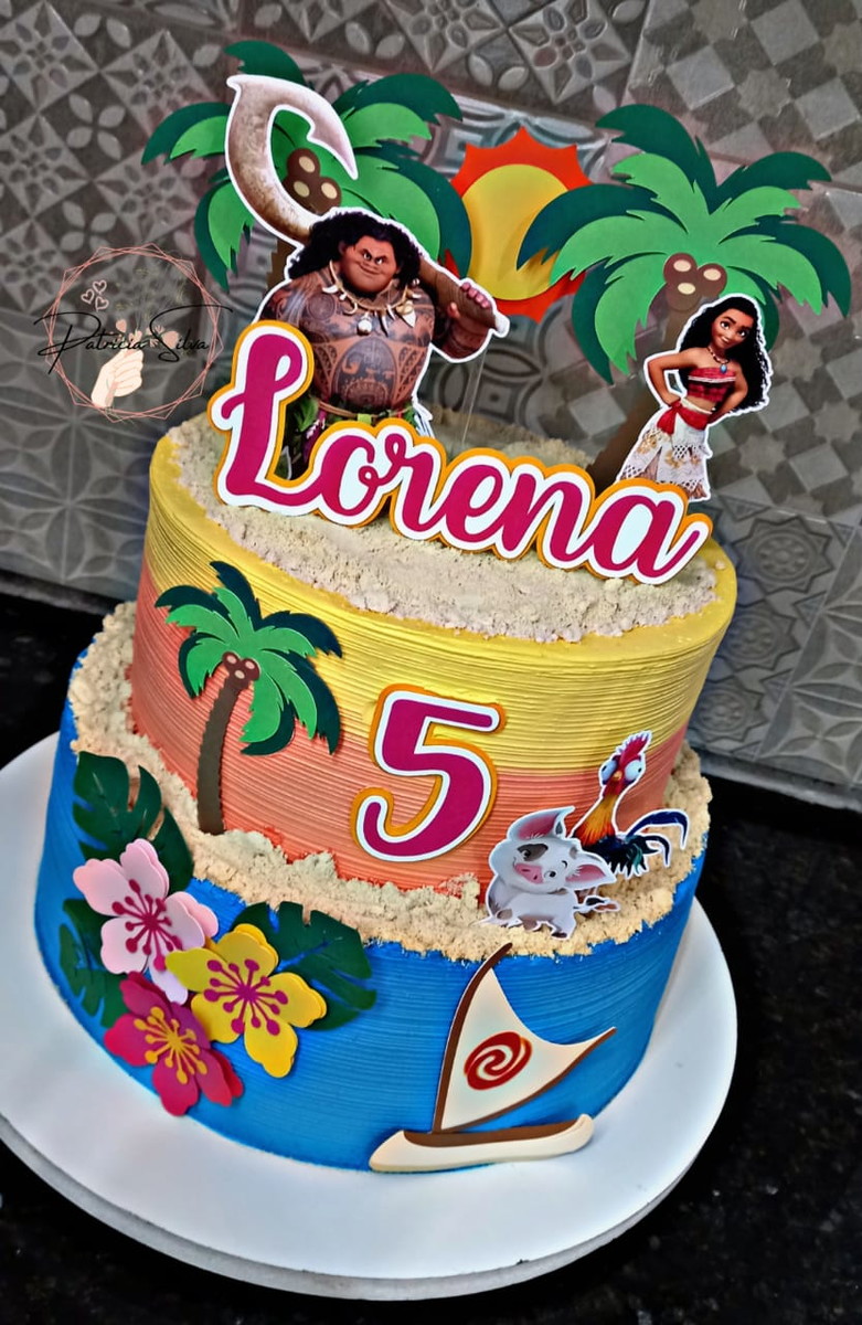 Arquivo De Corte Topo De Bolo Moana Baby/jovem - Imagem 3
