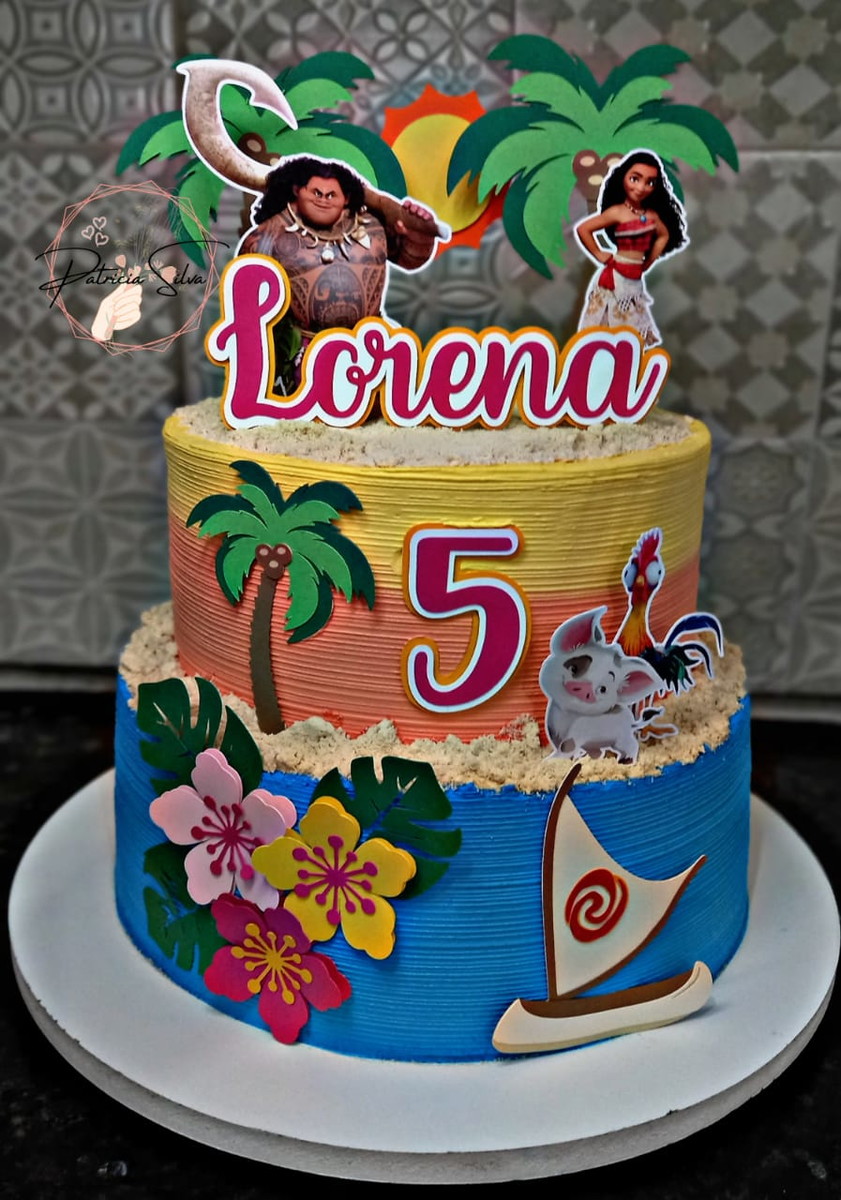 Arquivo De Corte Topo De Bolo Moana Baby/jovem