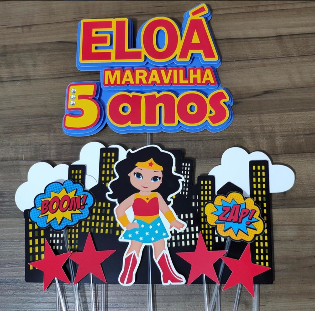 Arquivo de corte Topo de Bolo - Mulher Maravilha 02