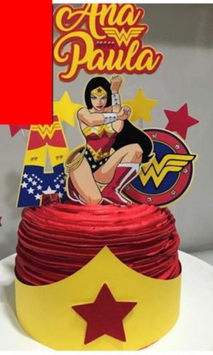 Arquivo de Corte Topo de Bolo Mulher Maravilha Studio