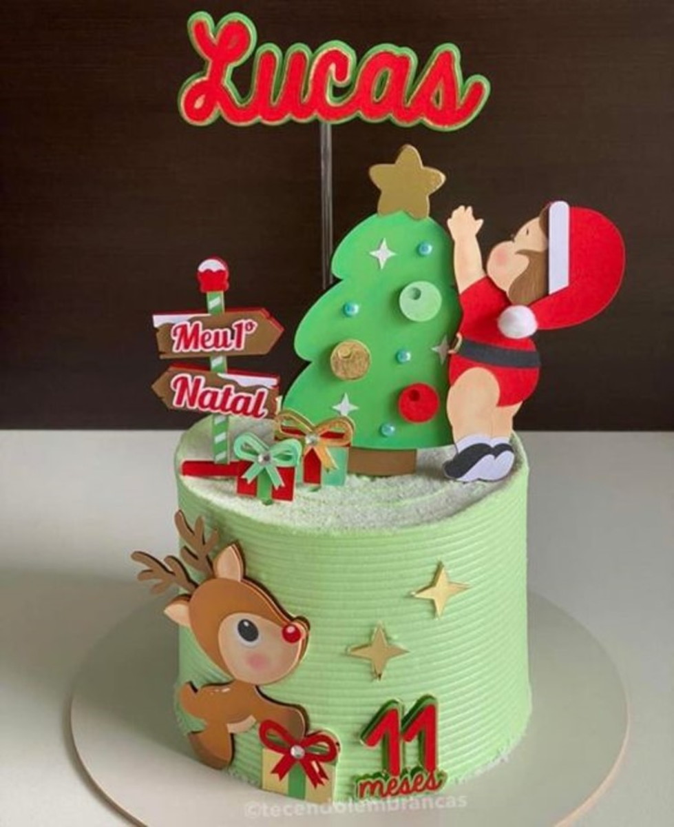 Arquivo de Corte Topo de Bolo Natal Bebe Studio+brinde