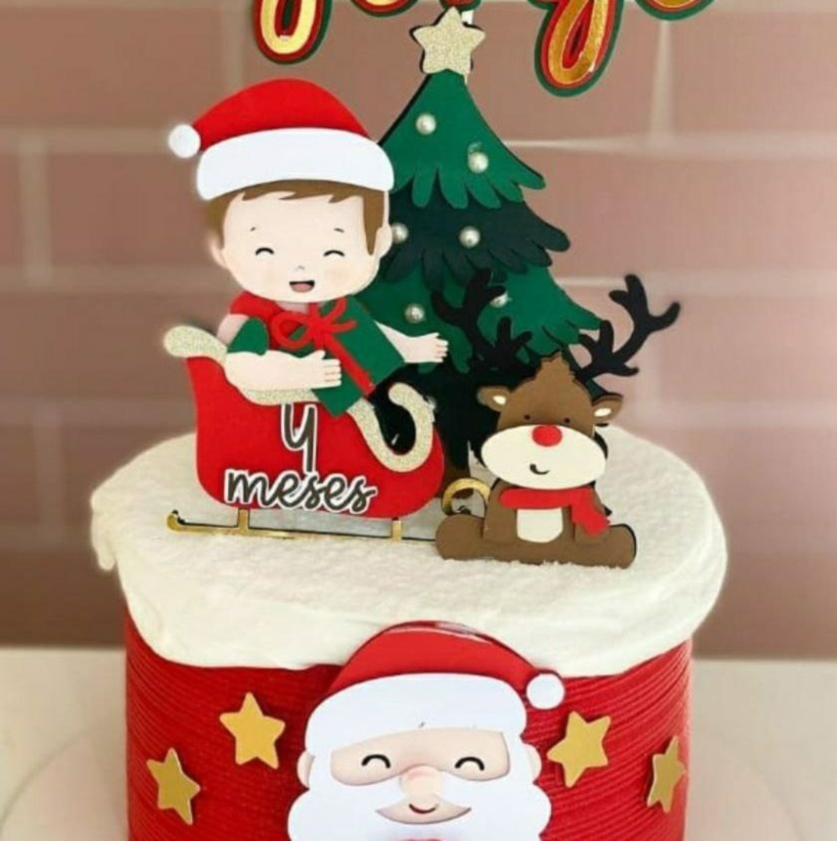 Arquivo de Corte Topo de Bolo Natal Menino
