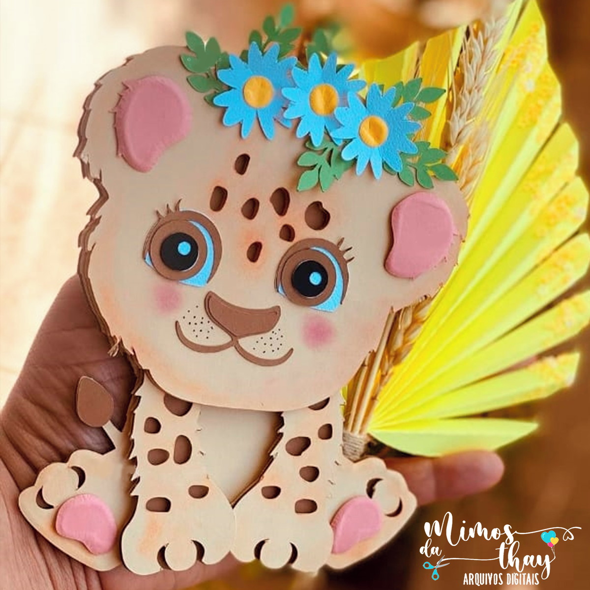 Arquivo de Corte: Topo de Bolo Oncinha Cute 001