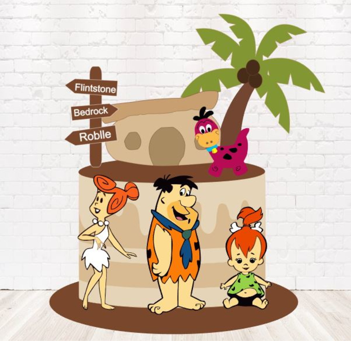 Arquivo de Corte Topo de Bolo os Flintstones Camadas #1723#