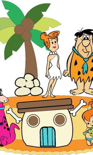 Arquivo de Corte Topo de Bolo os Flintstones Camadas #333#