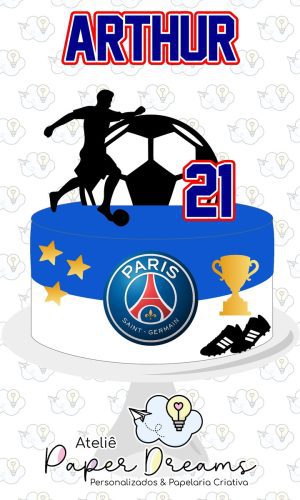 Arquivo de Corte Topo de Bolo - Paris Saint Germain