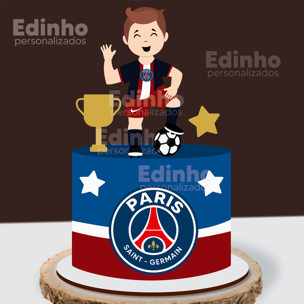 Arquivo de Corte Topo de Bolo - Paris Saint Germain