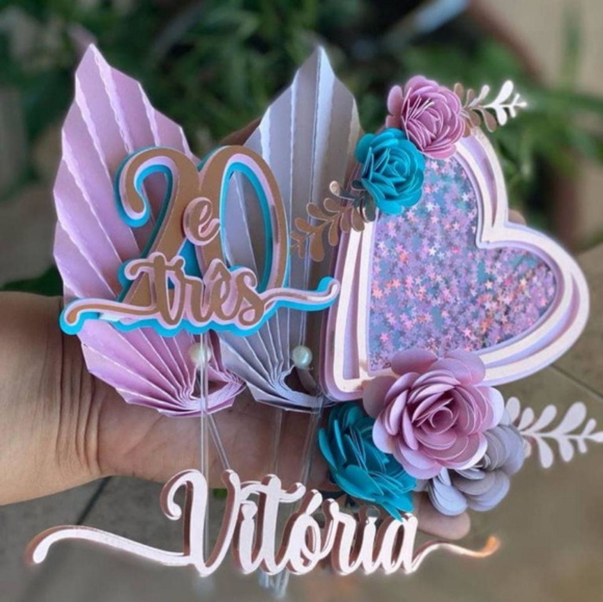 Arquivo de Corte Topo de Bolo Plissada Aniversário Feminino
