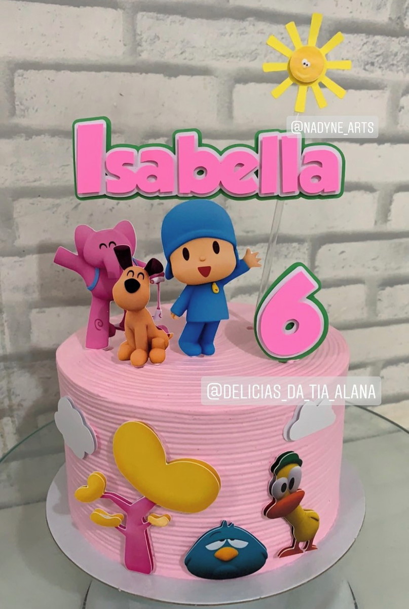 Arquivo de corte Topo de Bolo Pocoyo Menina