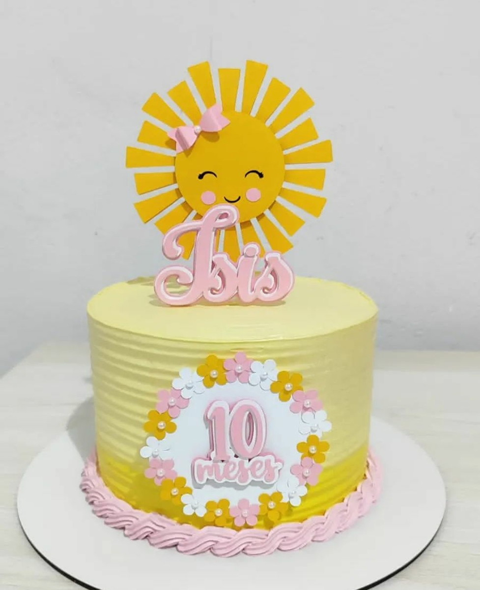 Arquivo de Corte Topo de Bolo Raio de Sol Menina - Imagem 2