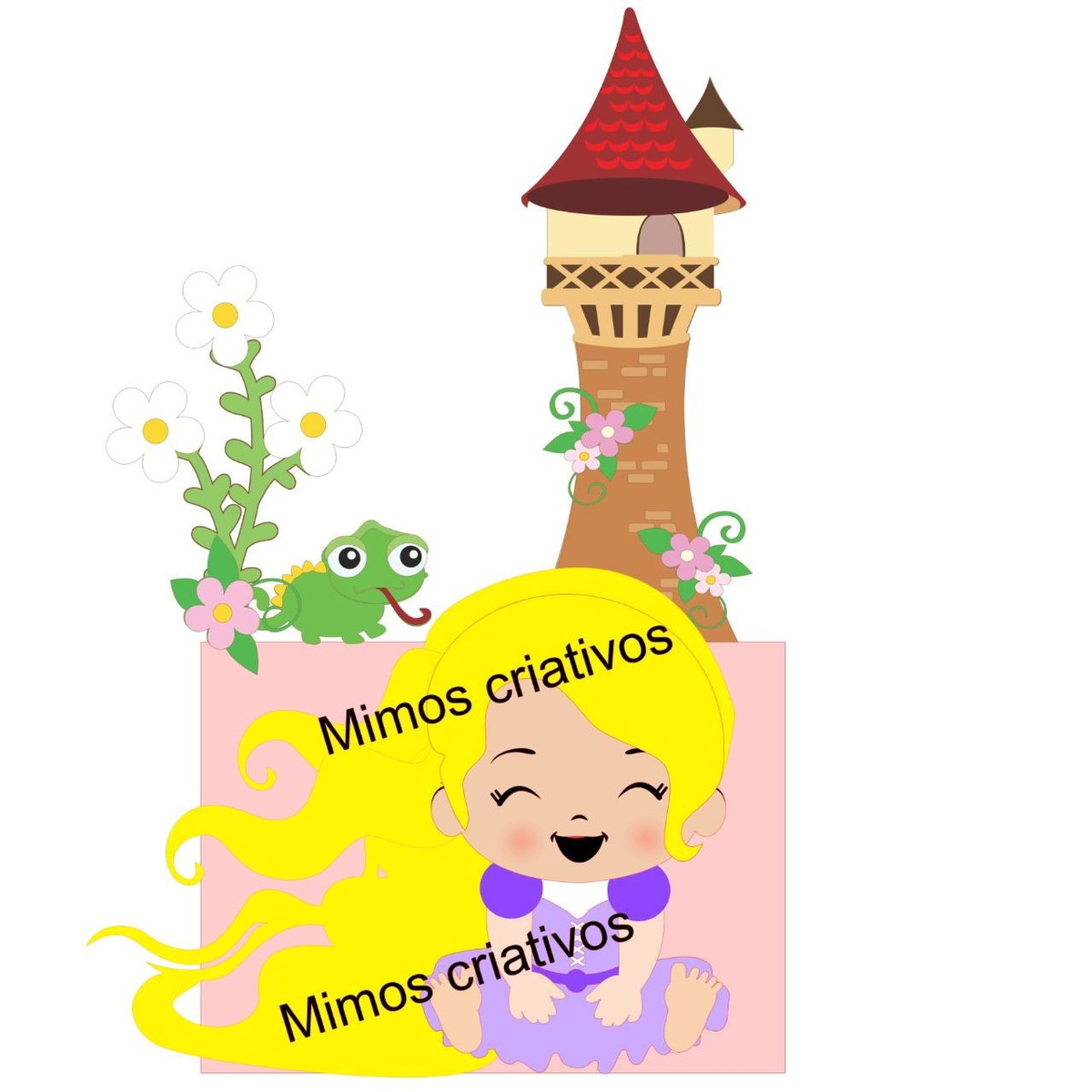 Arquivo De Corte Topo De Bolo Rapunzel