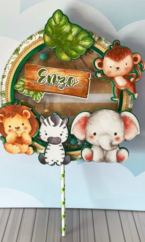 Arquivo de Corte Topo de Bolo Safari Cute