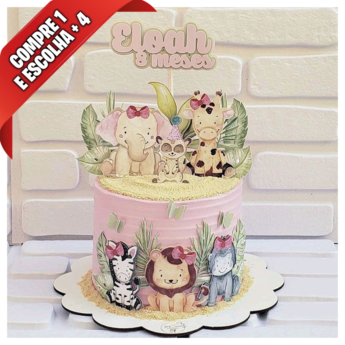 Arquivo de Corte Topo de Bolo Safari Cute