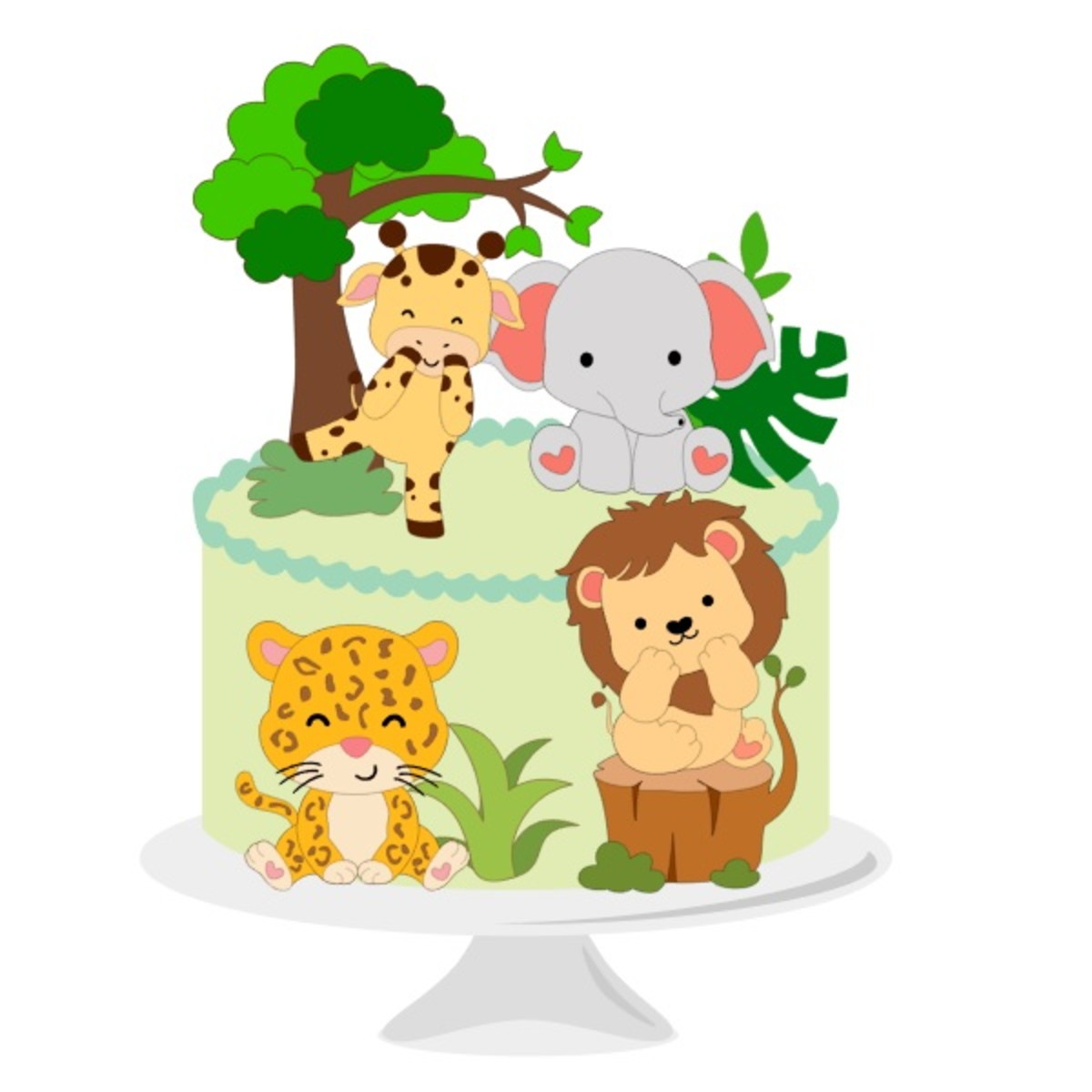 Arquivo de Corte Topo de Bolo Safari Cute