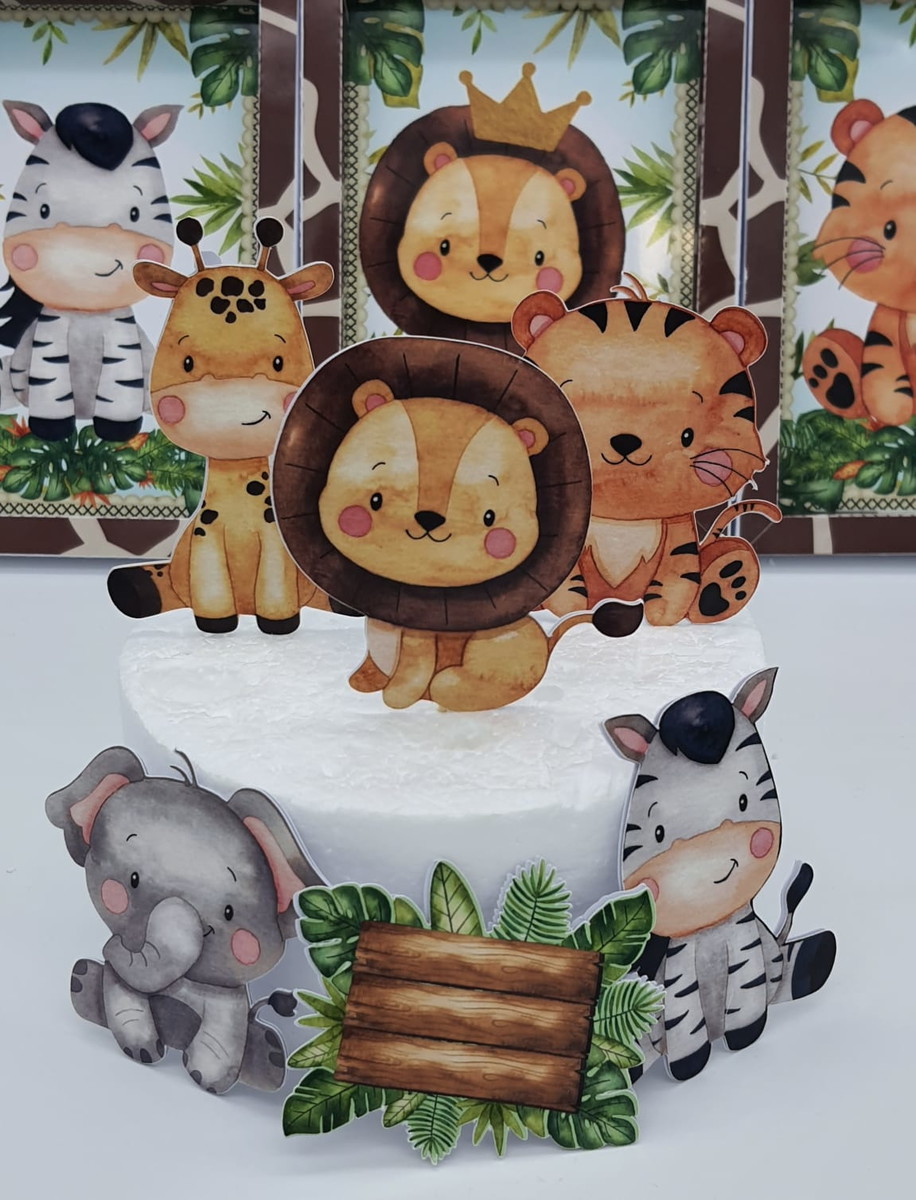 Arquivo de Corte Topo de Bolo Safari Cute