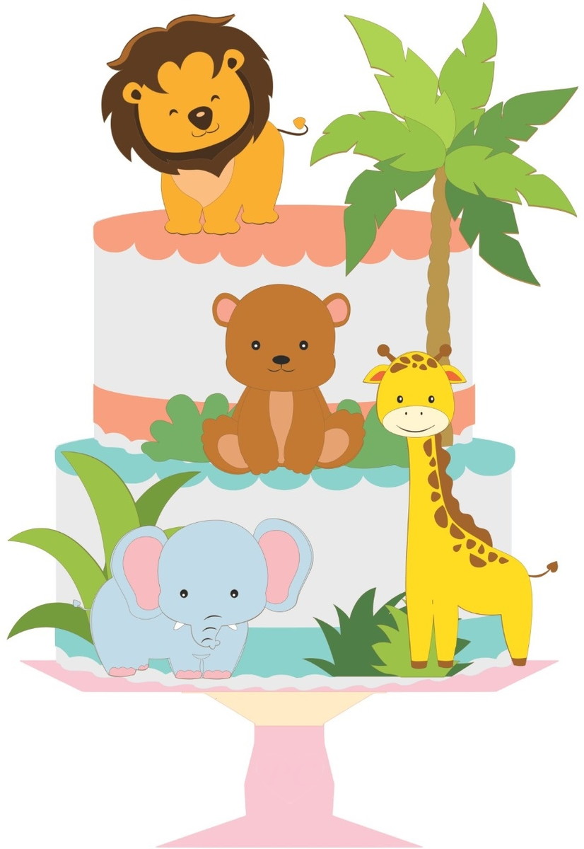 Arquivo de Corte Topo de Bolo Safari Menino Stúdio #3670 - Imagem 2