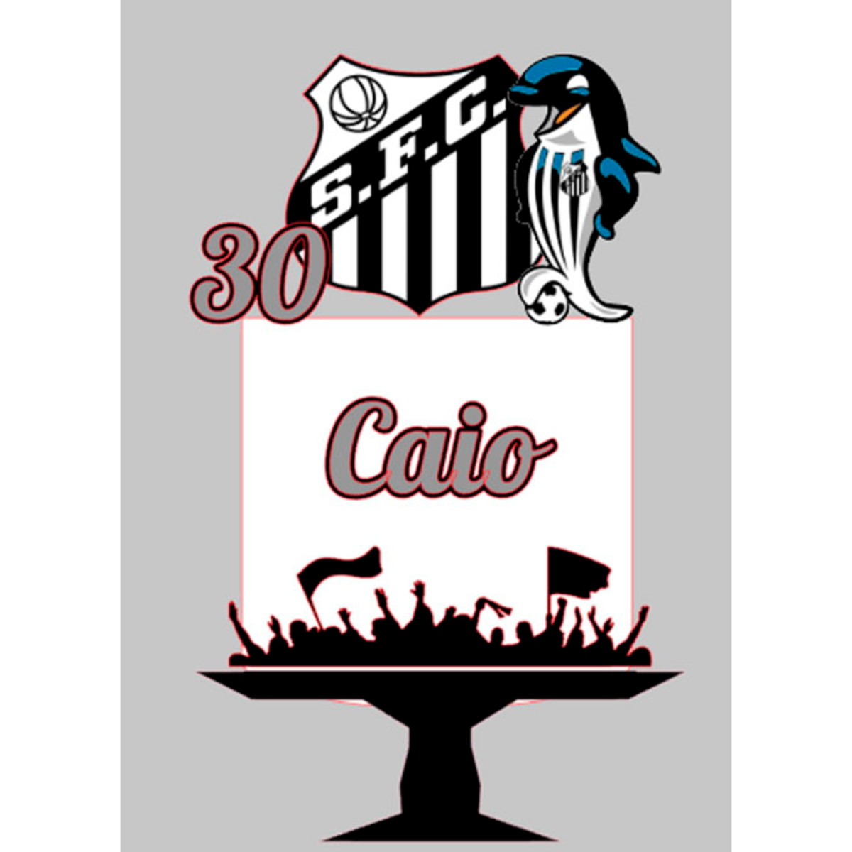 Arquivo de Corte Topo de Bolo Santo.s Futebol+ BRINDE