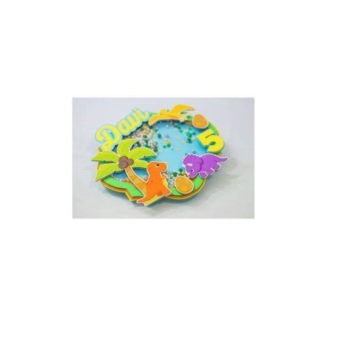 Arquivo de corte topo de bolo shaker Dino Baby +10 ARQUIVOS