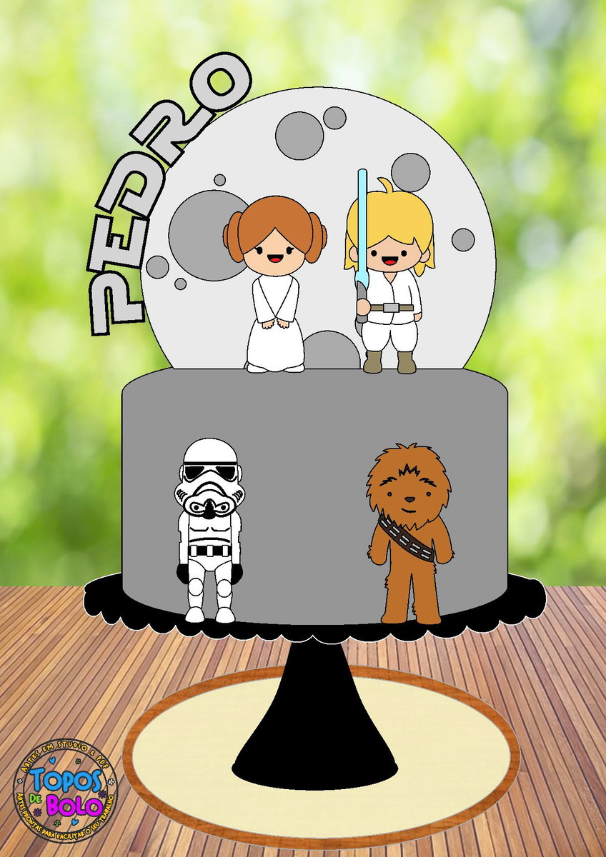 Arquivo de Corte Topo de Bolo Star Wars Cute