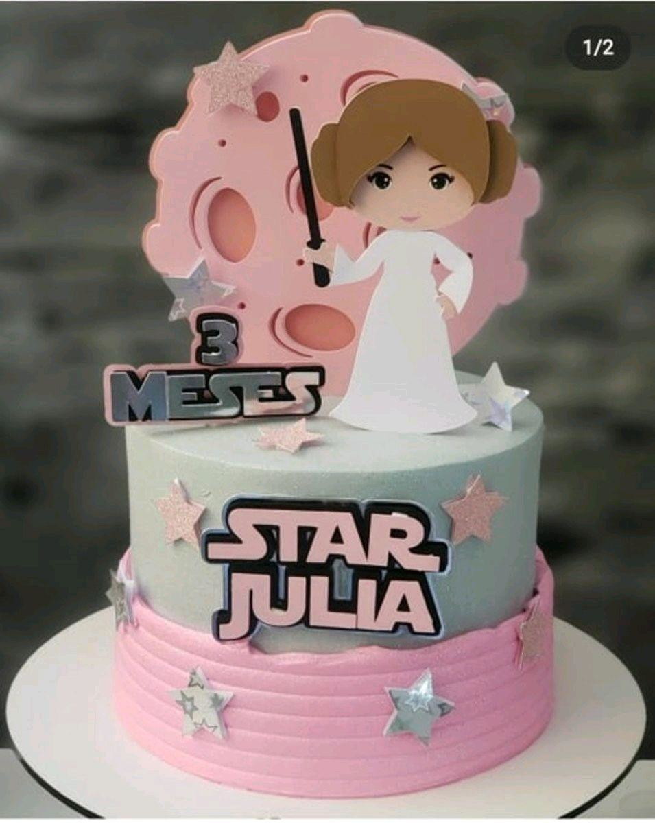Arquivo de Corte Topo de Bolo Star Wars Menina -002