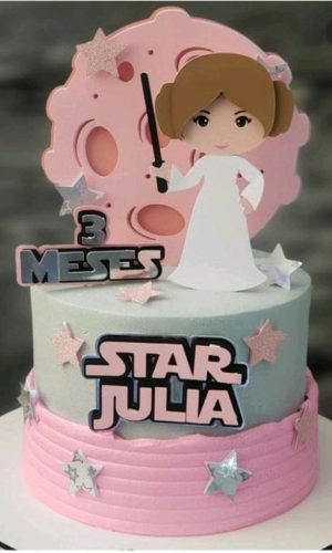 Arquivo de Corte Topo de Bolo Star Wars Menina -002