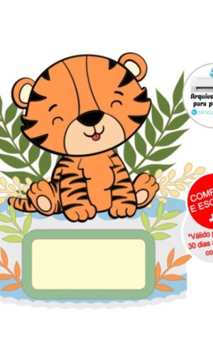 Arquivo de Corte Topo de Bolo Tigre Baby