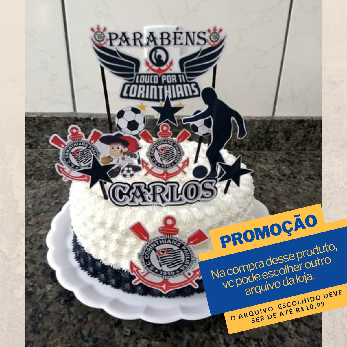 Arquivo De Corte Topo De Bolo Timão