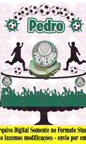 ARQUIVO DE CORTE - TOPO DE BOLO TIME FUTEBOL REF 282