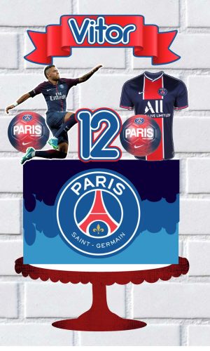 Arquivo de Corte Topo de Bolo Time Psg Studio