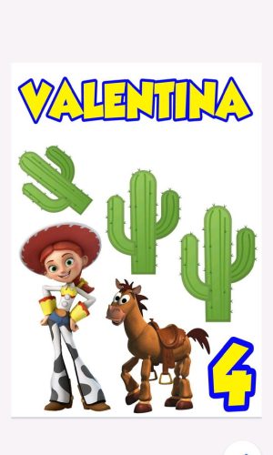 Arquivo de corte topo de bolo toy story menina