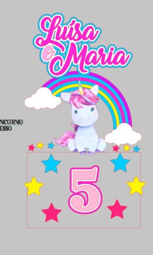 Arquivo de Corte Topo de Bolo Unicornio