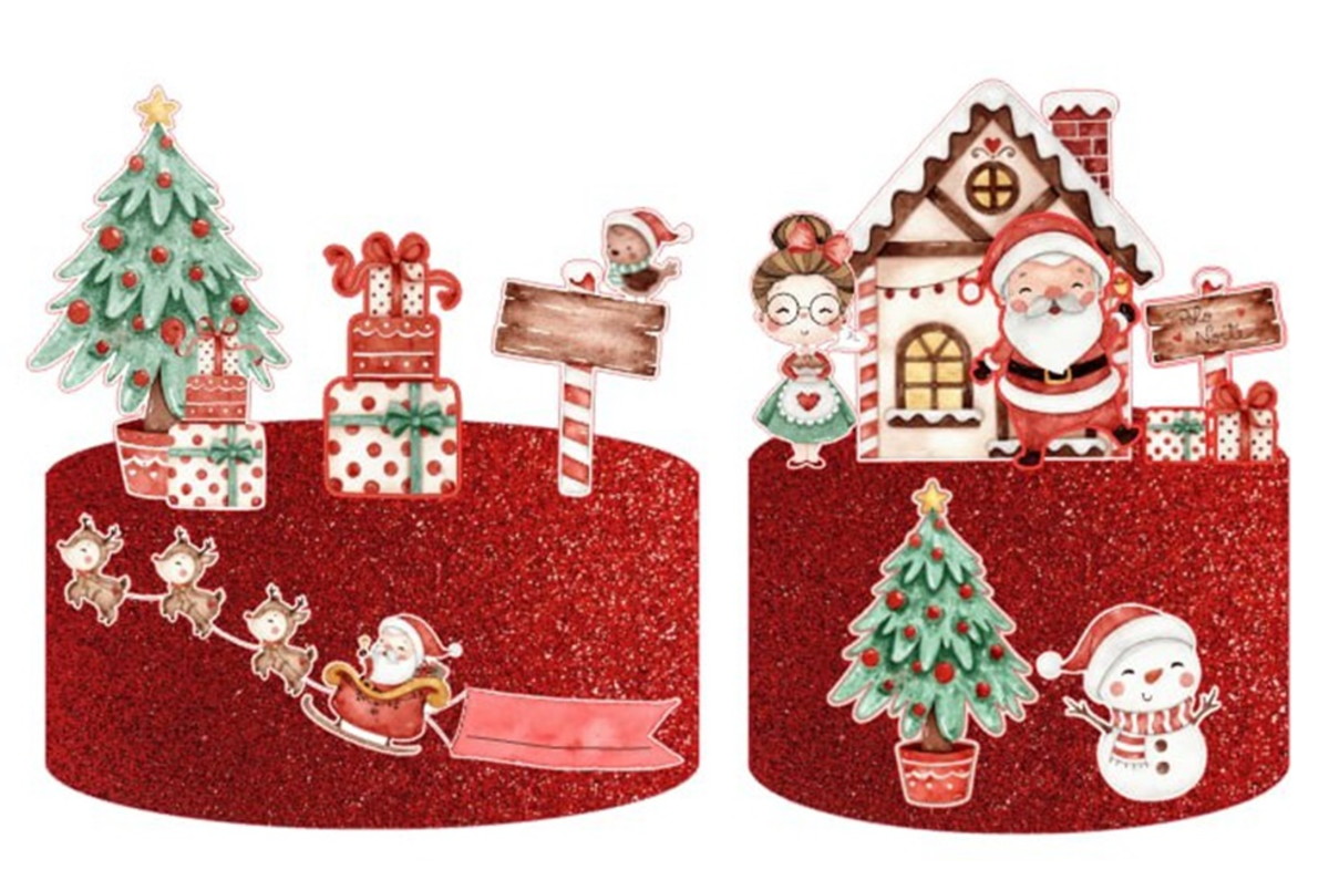 Arquivo de Corte Topo de Natal Aquarela 01