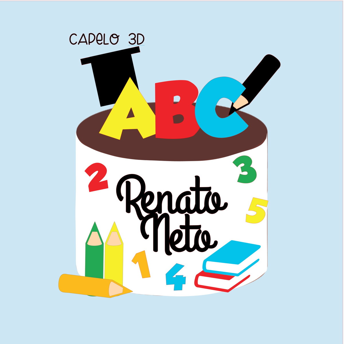 Arquivo de Corte Topo Formatura de Abc Menino -camadas