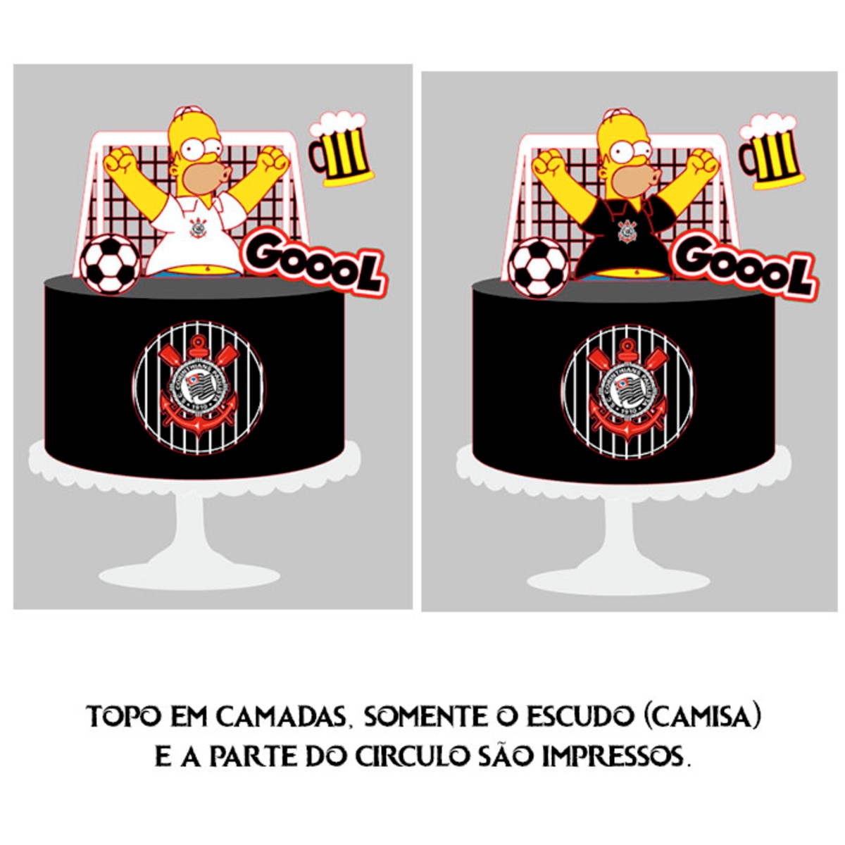 Arquivo de Corte Topo Homer Simpsons Corinthian.s +BRINDE