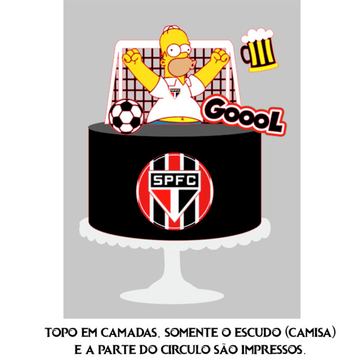 Arquivo de Corte Topo Homer Simpsons São Paulo + BRINDE