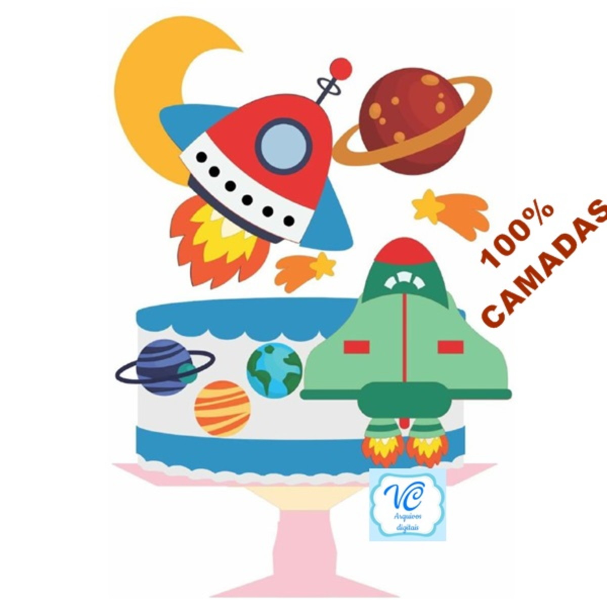 Arquivo de corte Topo Planetas Astronauta 2 CAMADAS