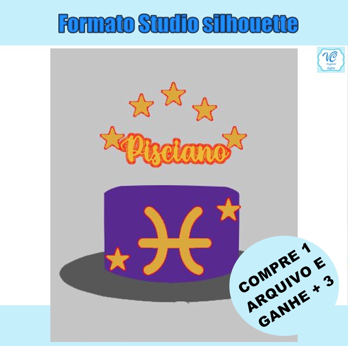 Arquivo de corte - Topo Signo Peixes