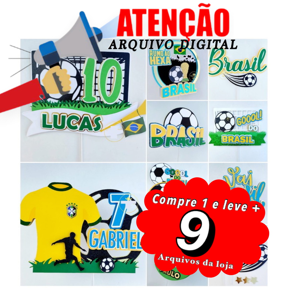 Arquivo de Corte Topos de Bolo Futebol/copa do Mundo