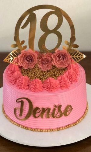 Arquivos de corte topo de bolo 18 anos com flores 3d