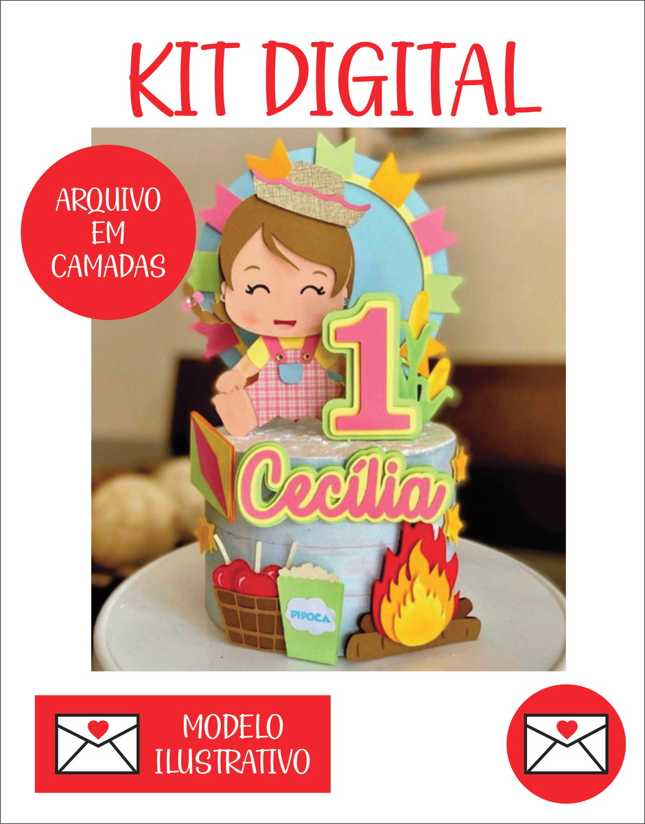 Arquivo de Topo Festa Junina Bebê Caipira Menina