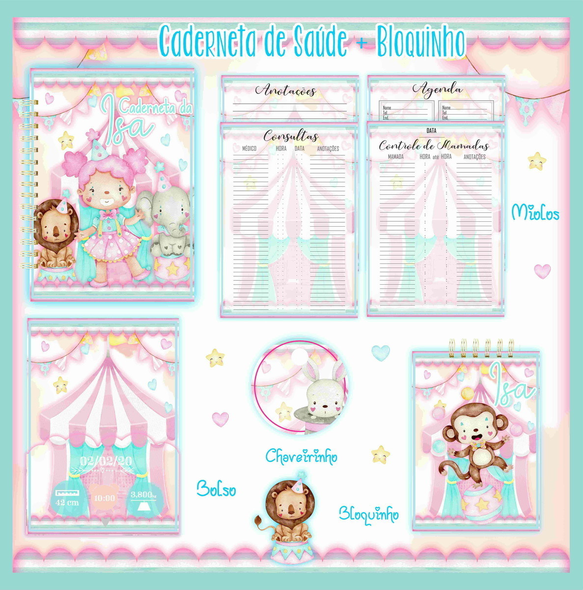 Arquivo Digital Caderneta De Vacinação Circo Rosa 8000