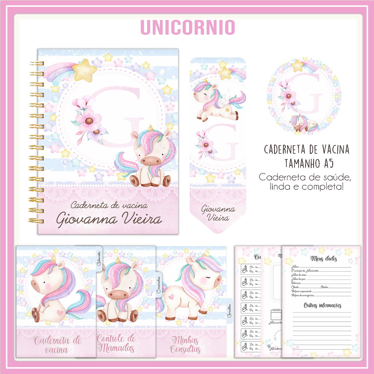 Arquivo Digital Caderneta de Vacinação Unicórnio 8005