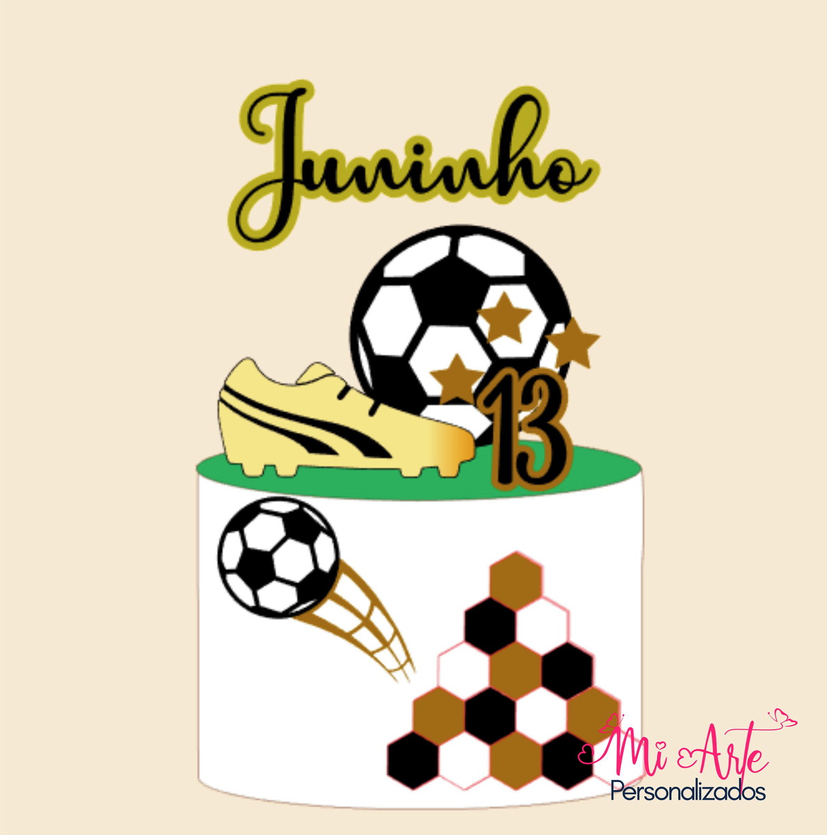 Arquivo Digital Silhouette Topo de Bolo Futebol