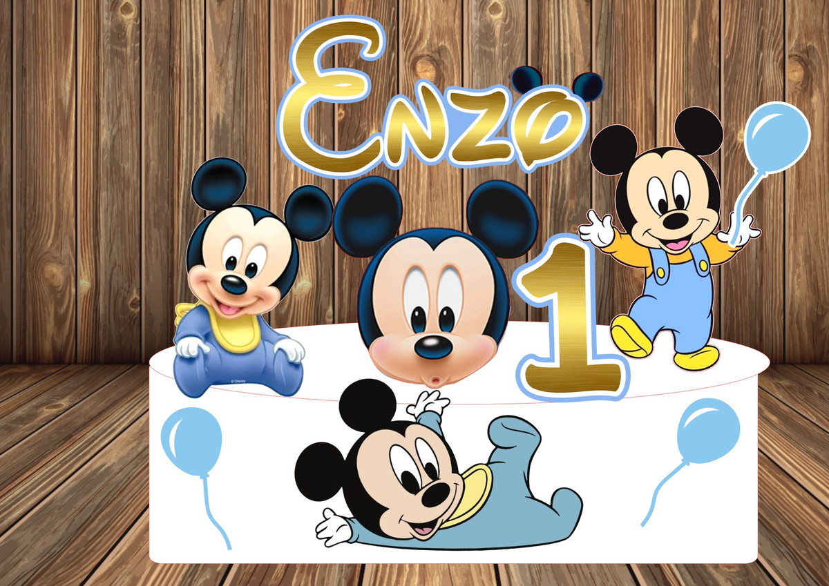 Arquivo Digital Topo Bolo Mickey Baby
