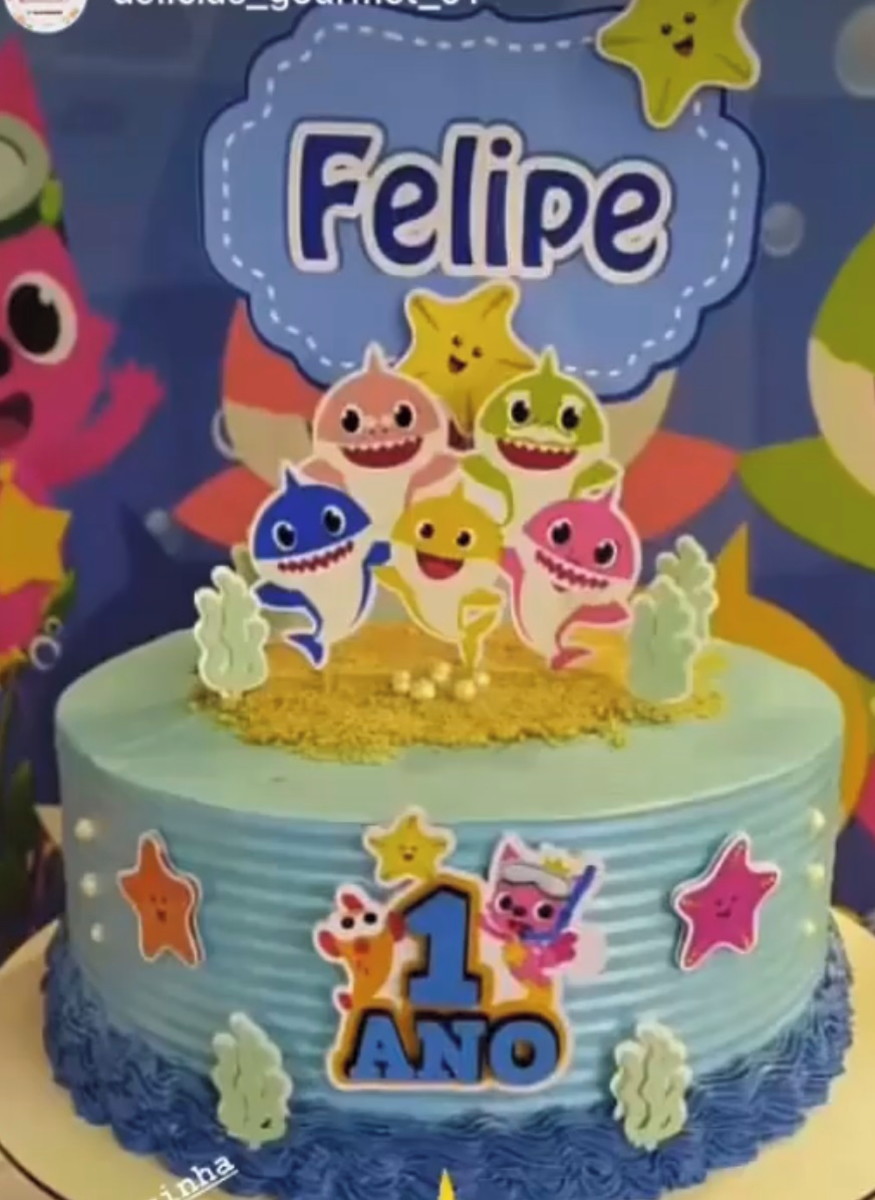 Arquivo digital - Topo de Bolo Baby Shark