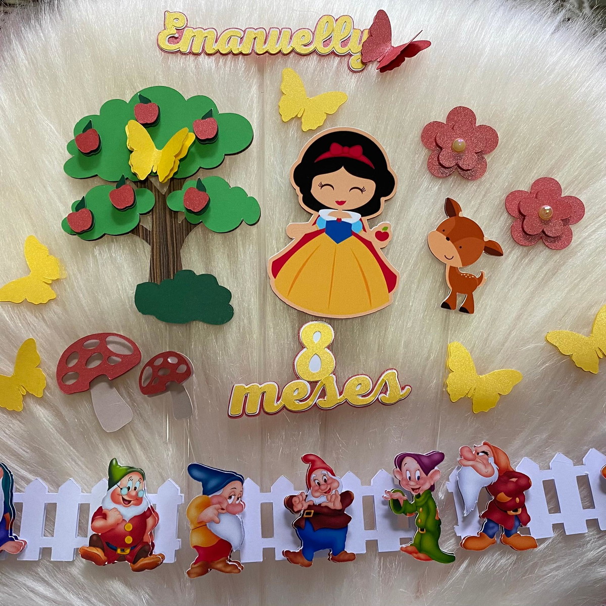 Arquivo Digital Topo de Bolo Branca de Neve Cute