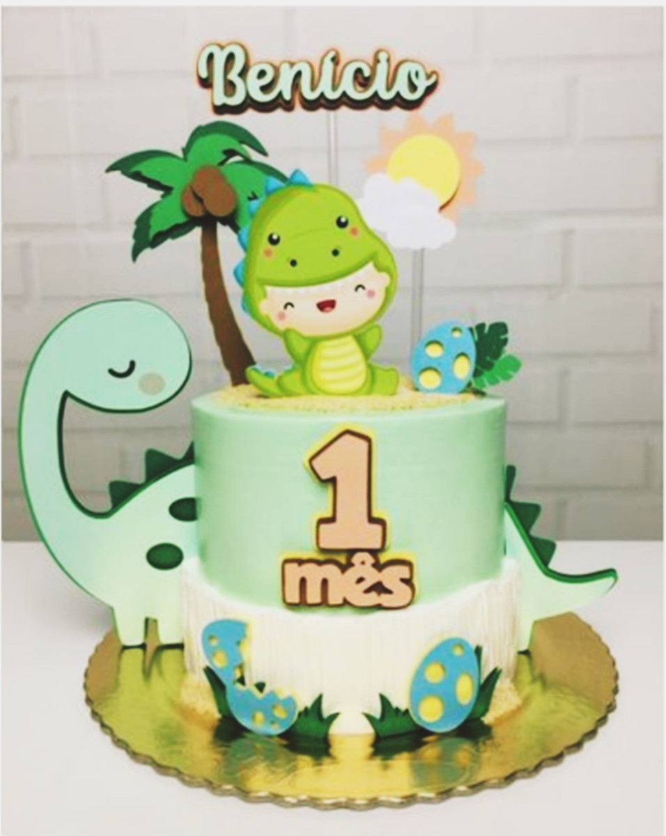 Arquivo digital topo de bolo dino baby