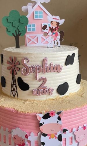 Arquivo Digital Topo de Bolo Fazendinha Menina