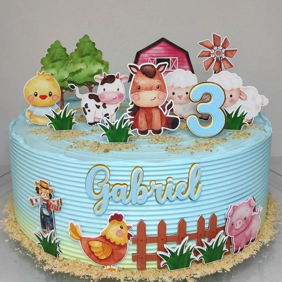 Arquivo Digital Topo de Bolo Fazendinha Menino